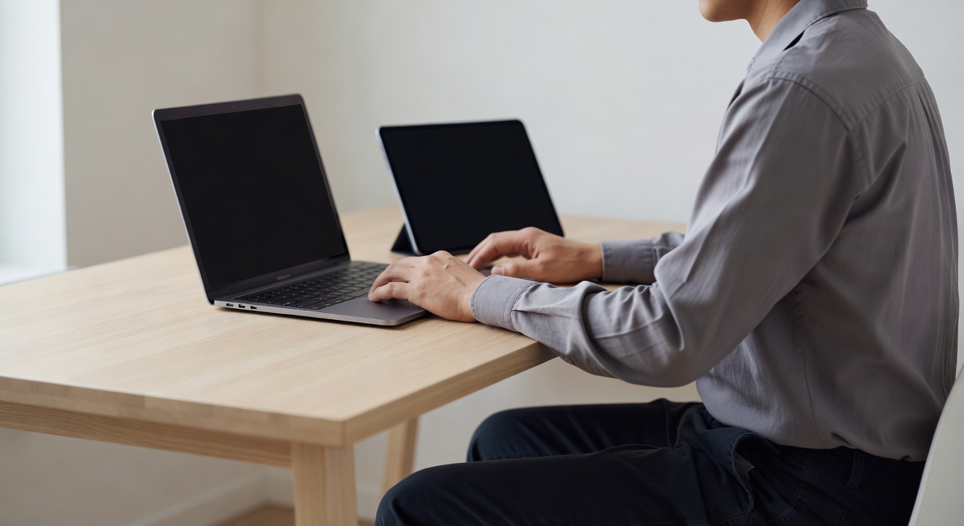 Online learning on laptop and tablet