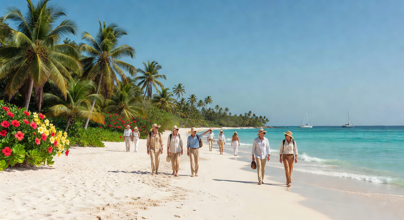 Tropical Caribbean beach travel