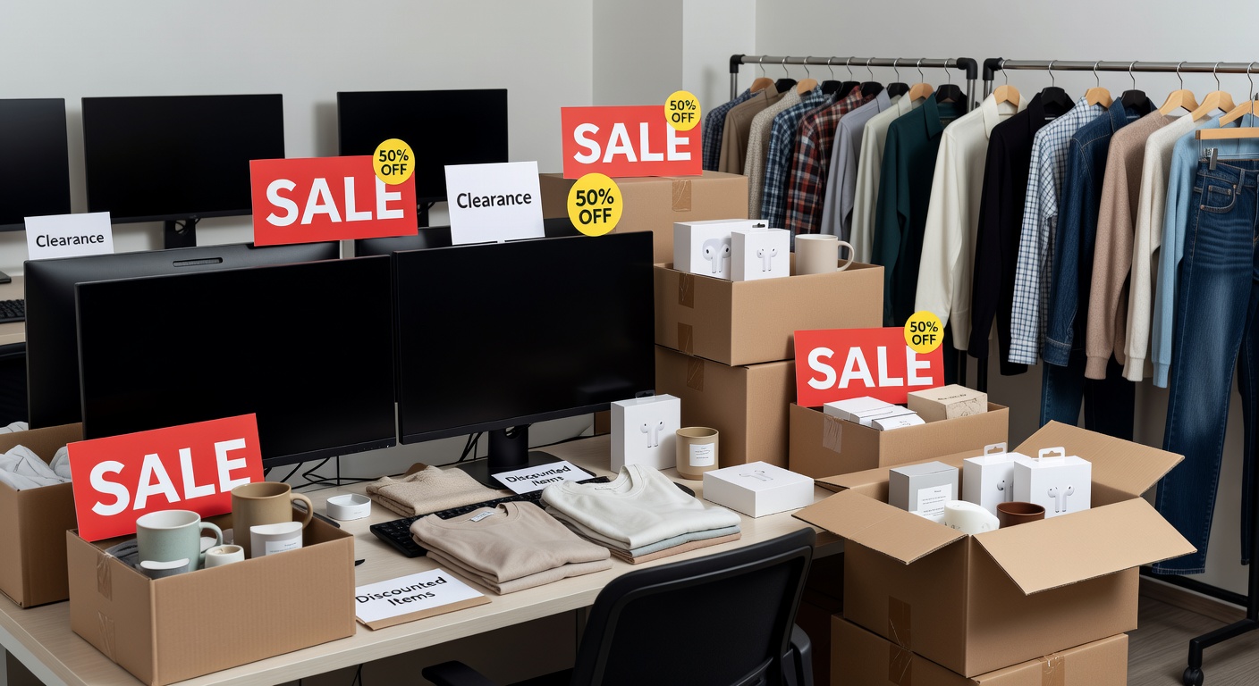Sale items in online store discount shopping