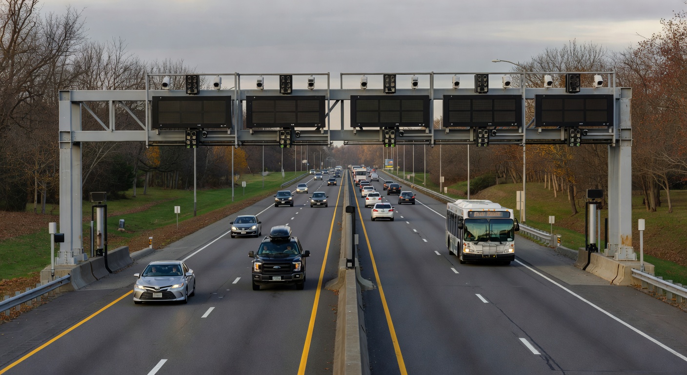 Massachusetts toll gantry system